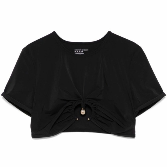 Christopher Esber Ruched Orbit bikini Swim T-Shirt and bottom size 6 - Picture 2 of 15